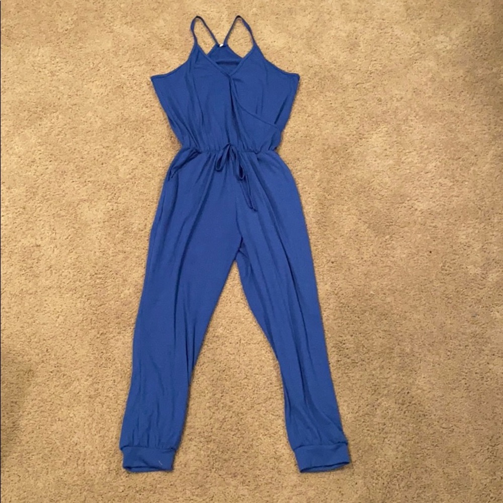 Blue jumpsuit